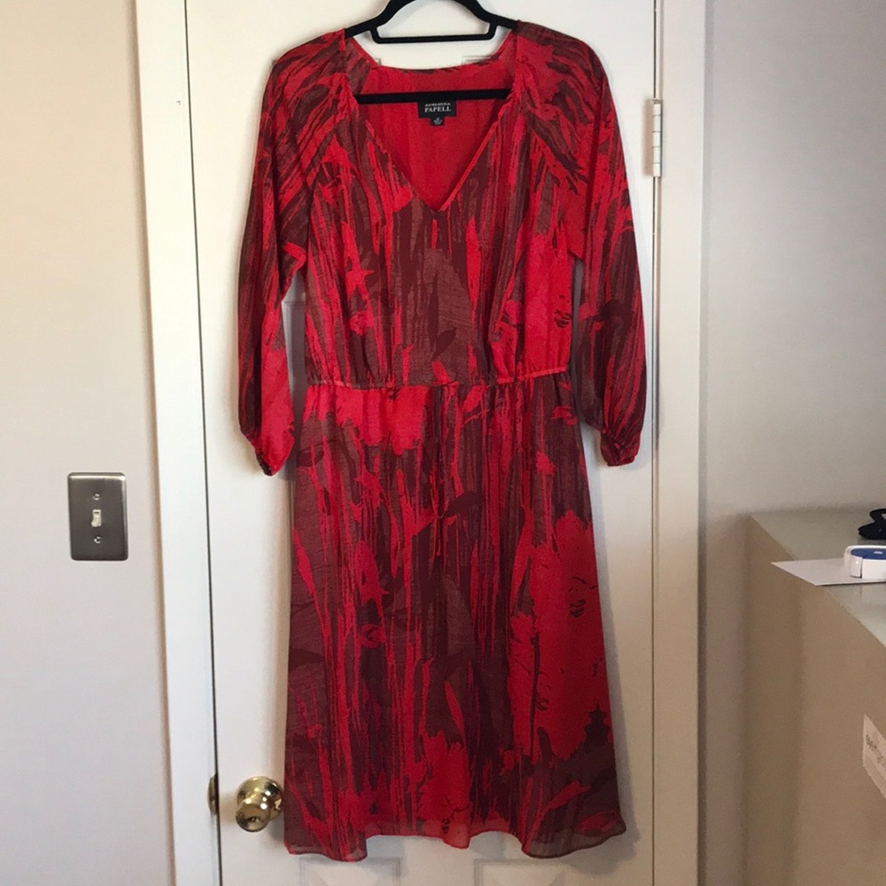 Adrianna Papell long sleeve midi dress